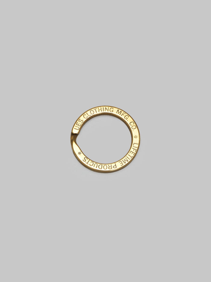 UES Solid Brass Keyring Vintage Style