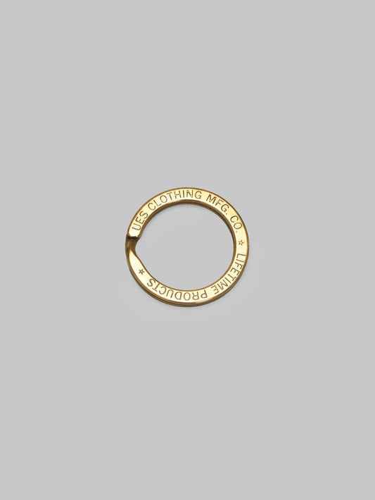 UES Solid Brass Keyring Vintage Style