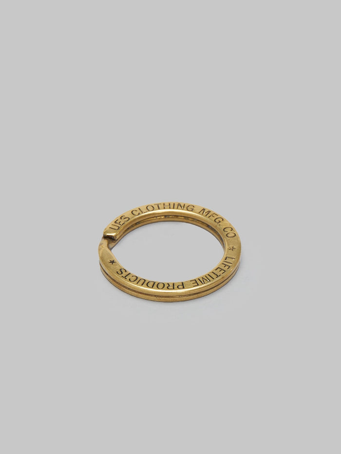 UES Solid Brass Keyring Made in Japan