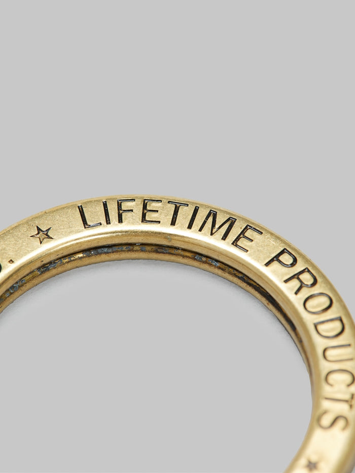 UES Solid Brass Keyring Lettering Engraved