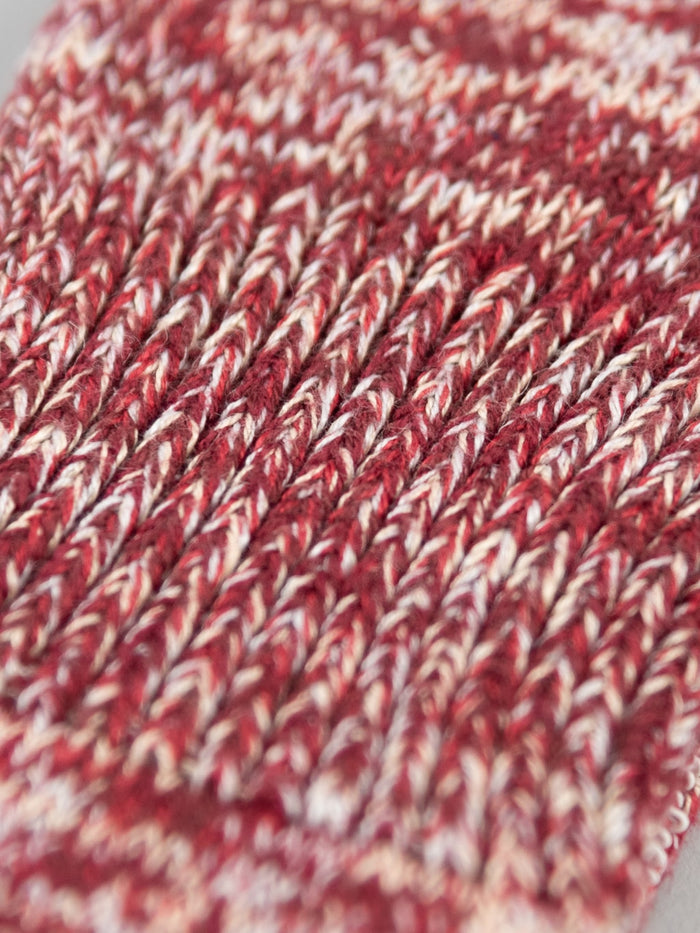 ues denim crew length socks red fabric