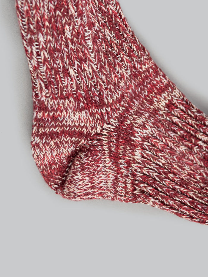 ues denim crew length socks red heel