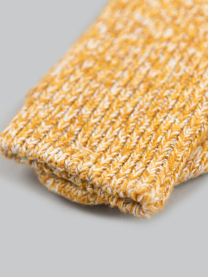 ues denim crew length socks yellow elastic band