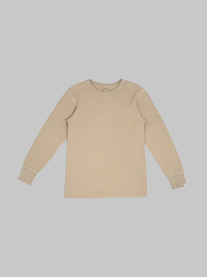 UES Double Honeycomb Thermal TShirt beige front