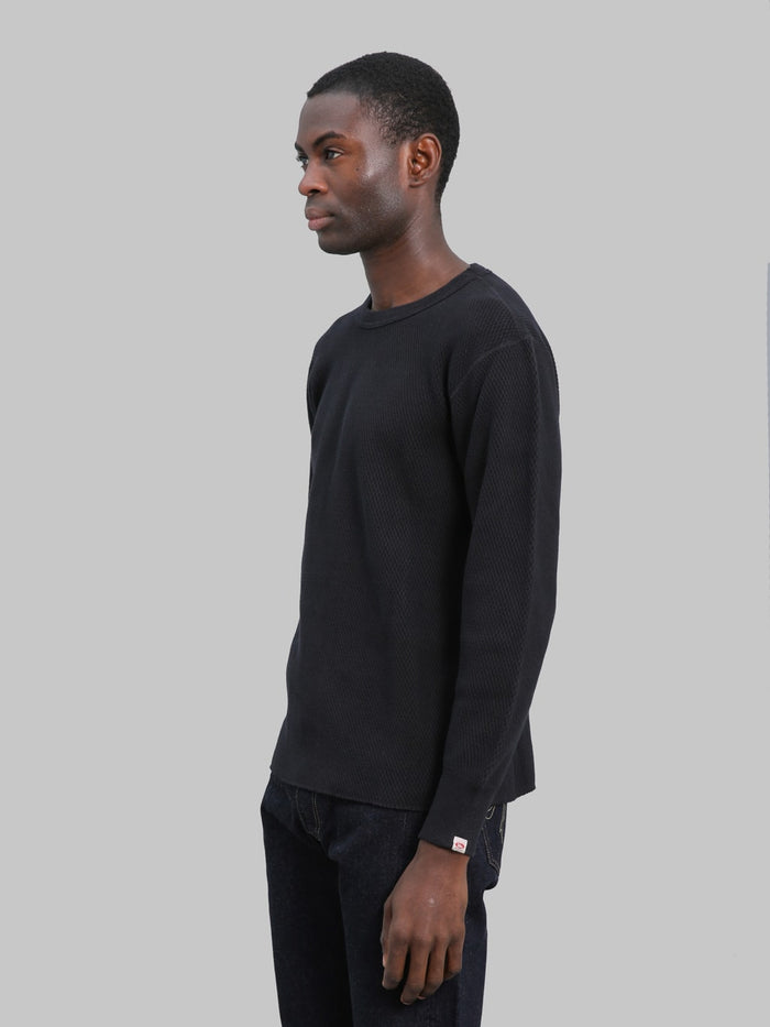 UES Double Honeycomb Thermal T-Shirt Black side
