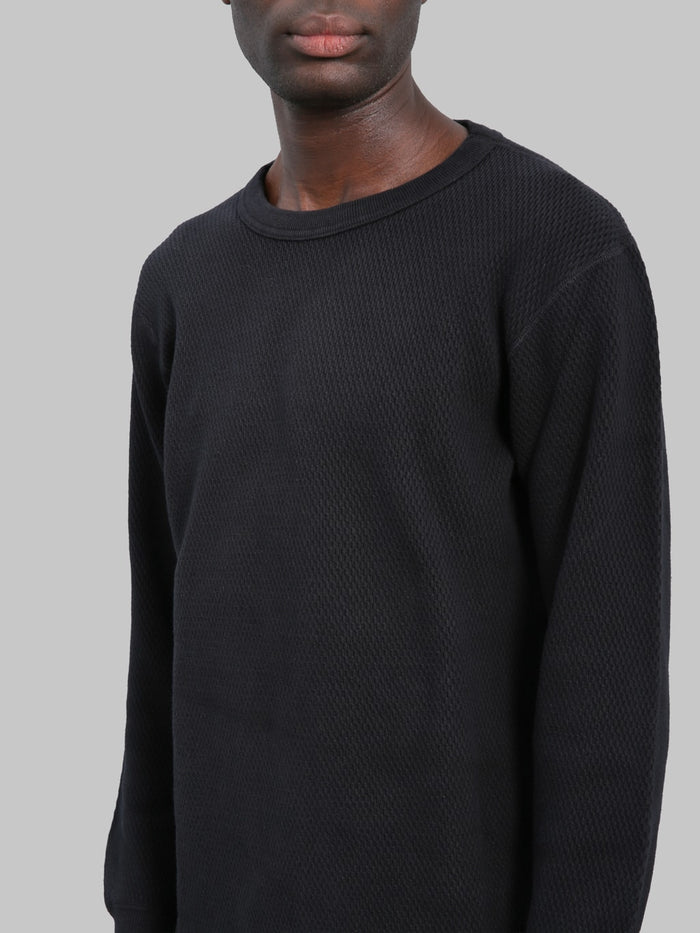 UES Double Honeycomb Thermal T-Shirt Black chest
