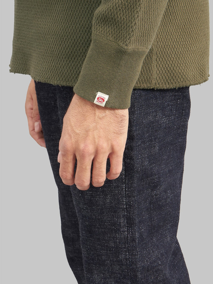 UES Double Honeycomb Thermal TShirt Brown  sleeve