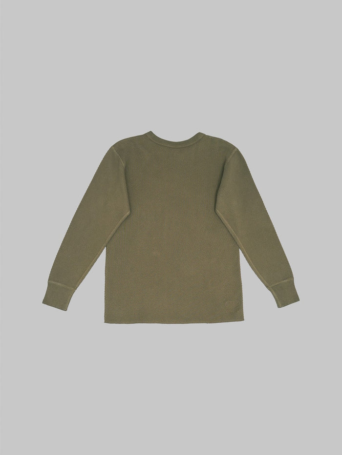UES Double Honeycomb Thermal TShirt Brown  back