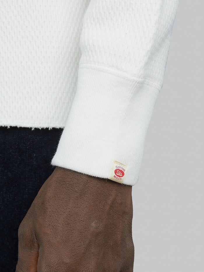 UES Double Honeycomb Thermal tshirt Off White cuff