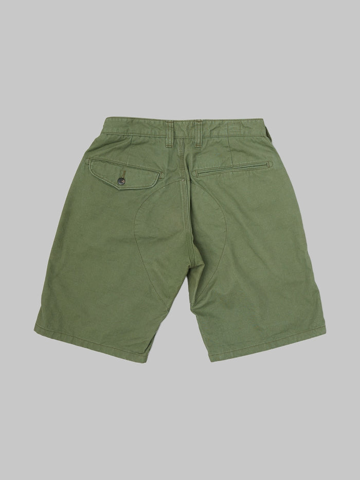 UES Duck Canvas Short Pants Olive back view
