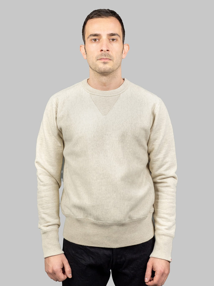 UES Puca Purcara Loopwheeled Sweatshirt oatmeal model front fit