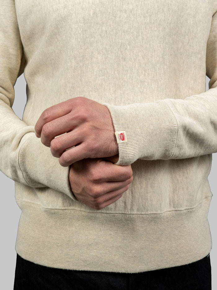 UES Puca Purcara Loopwheeled Sweatshirt oatmeal cuff close up