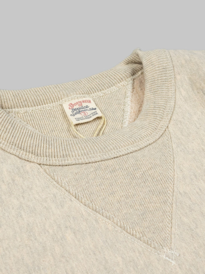 UES Puca Purcara Loopwheeled Sweatshirt oatmeal crew neck v