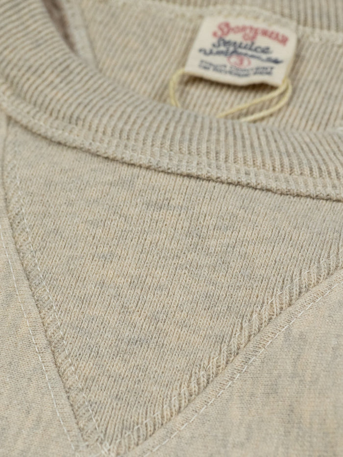 UES Puca Purcara Loopwheeled Sweatshirt oatmeal collar closeup