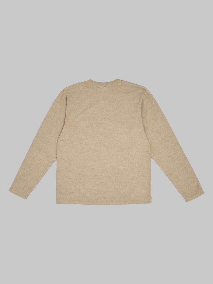 UES No8 Slub Nep long Sleeve TShirt Beige back