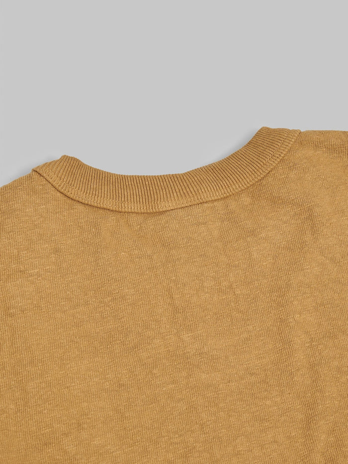 UES No 8 Slub Nep long Sleeve TShirt yellow back collar