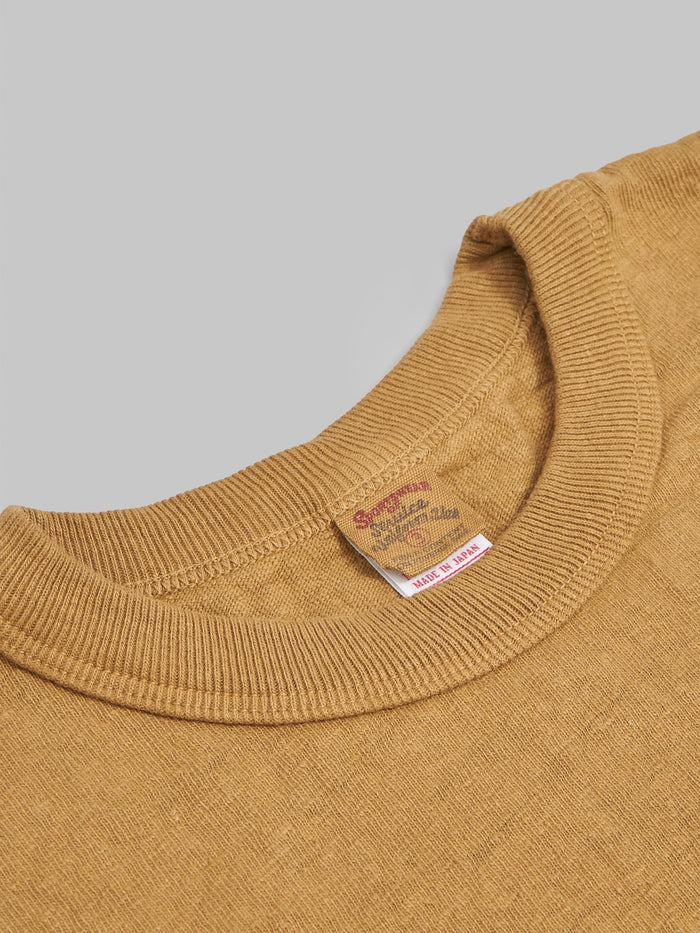 UES No 8 Slub Nep long Sleeve TShirt yellow collar