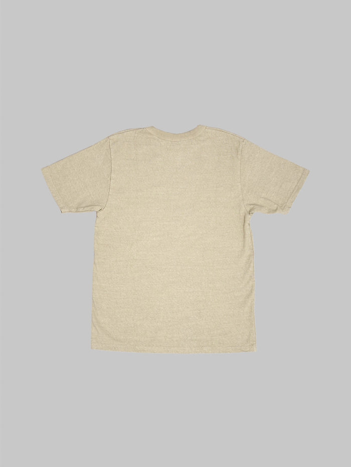 Ues slub nep short leeve t-shirt beige back view