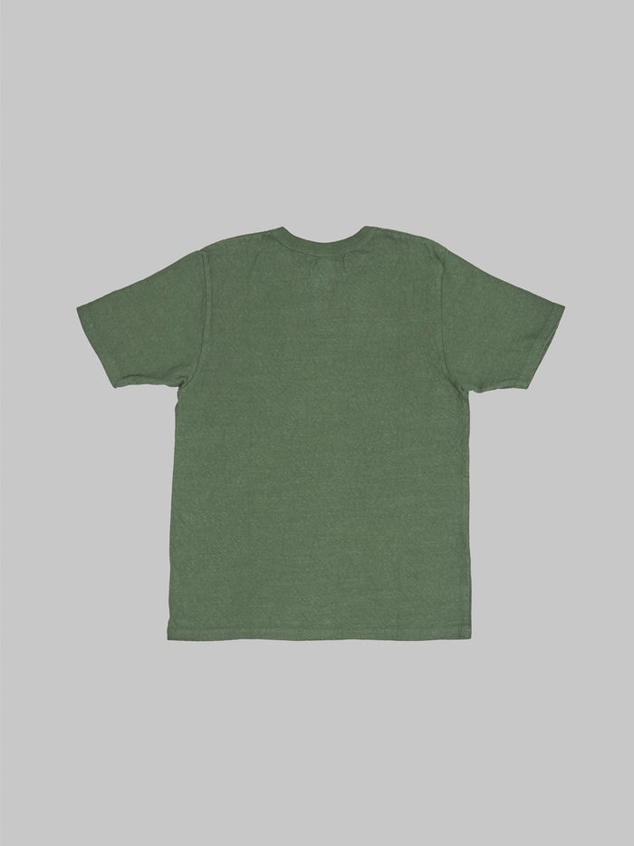 Ues slub nep short sleeve tshirt green back view