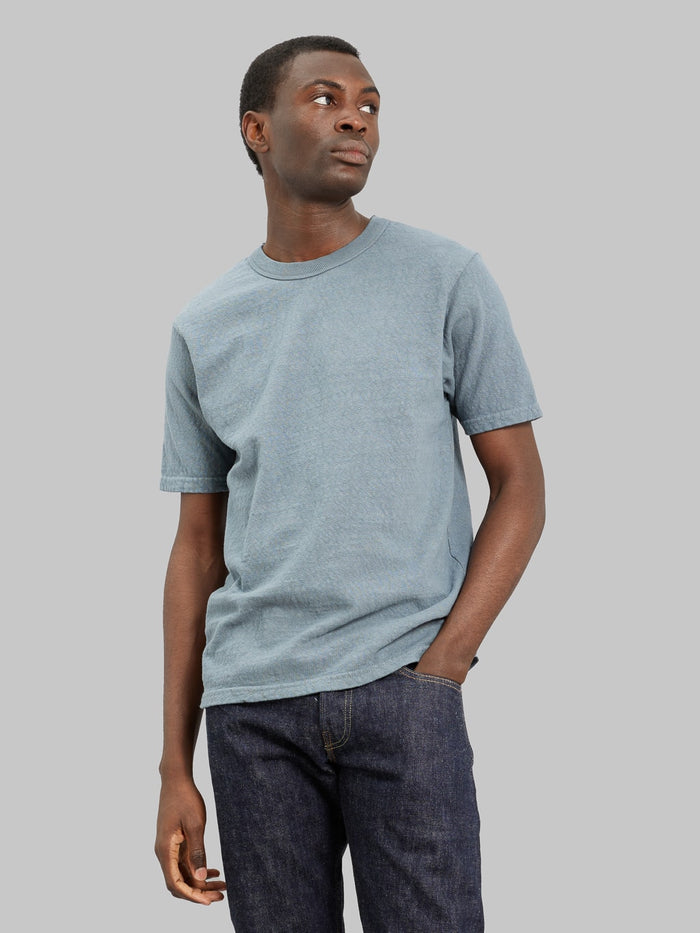 UES No 8 Slub Nep Short Sleeve Tshirt Grey look