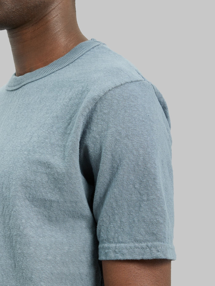UES No 8 Slub Nep Short Sleeve Tshirt Grey sleeve