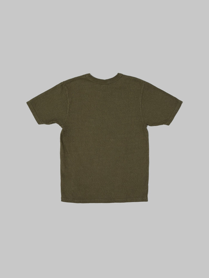 UES No 8 Slub Nep Short Sleeve Tshirt Olive  back