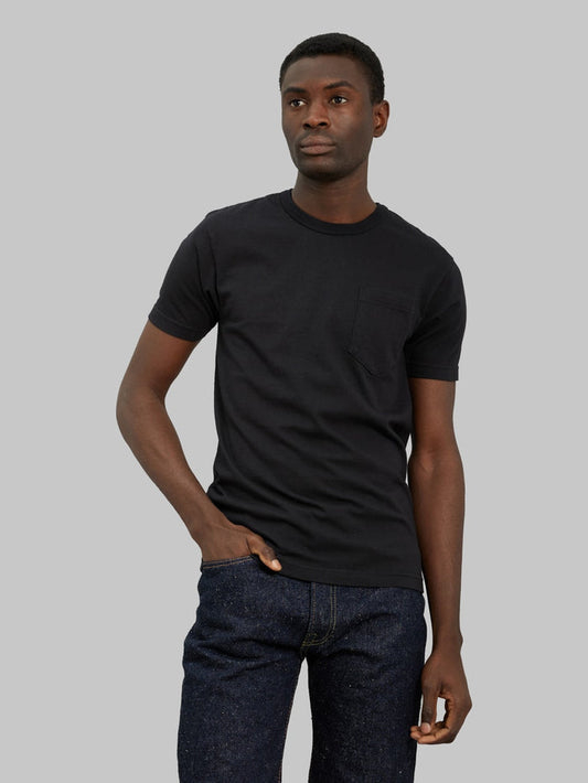 UES Ramayana crewneck pocket TShirt black fit