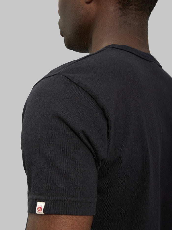 UES Ramayana crewneck pocket TShirt black sleeve logo
