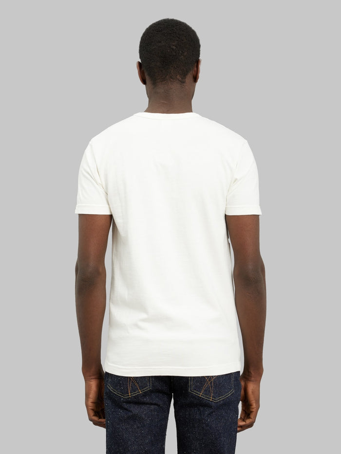 UES Ramayana crewneck pocket TShirt white back fit