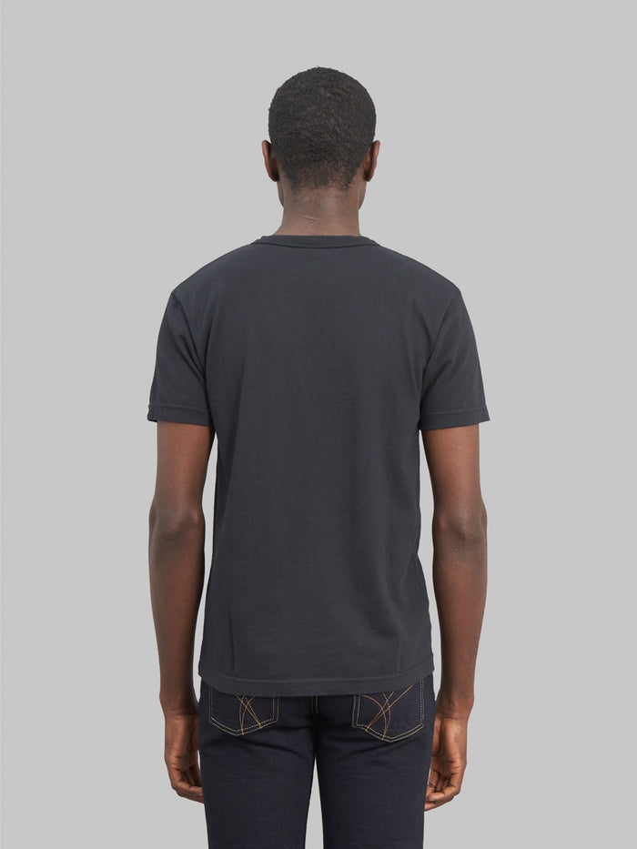UES Ramayana Henley Neck TShirt Black model back fit