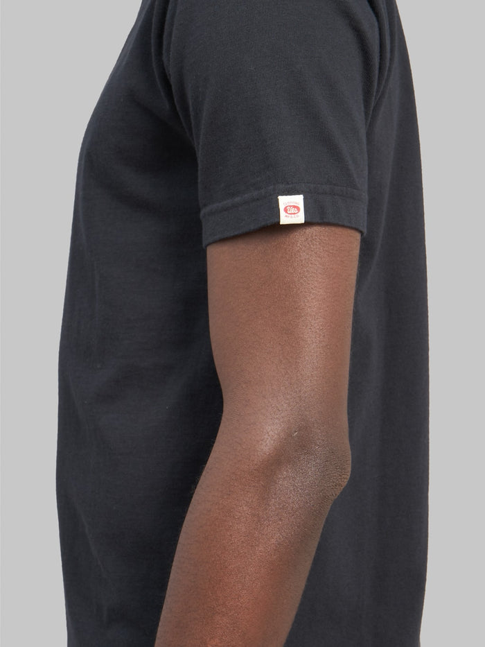 UES Ramayana Henley Neck TShirt Black sleeve logo
