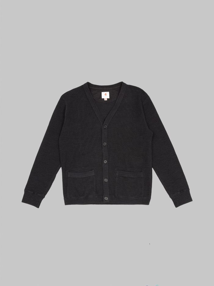 UES Single Rib Cardigan Black front