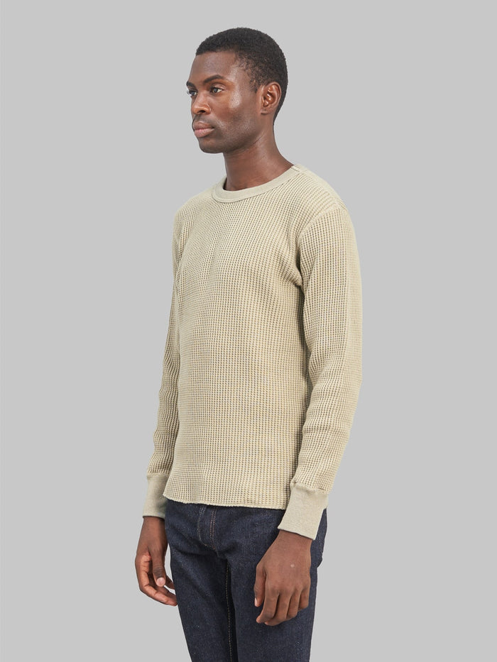 UES Thermal Big Waffle Tshirt Navy side fit