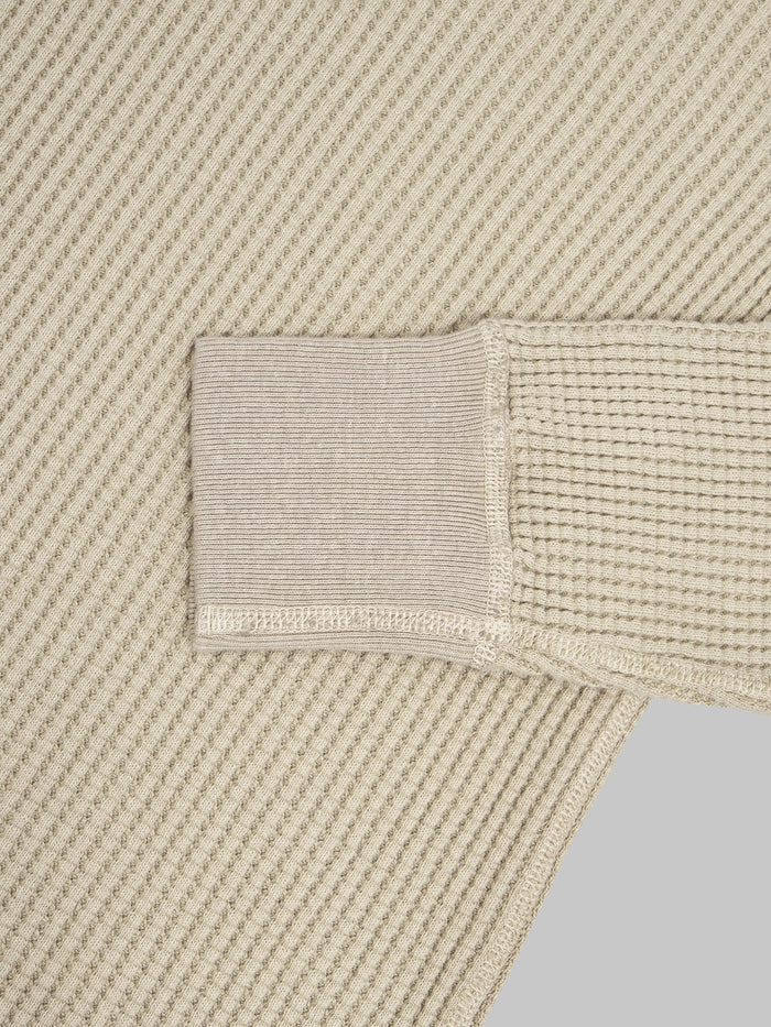 UES Thermal Big Waffle Tshirt ecru ribbed cuffs