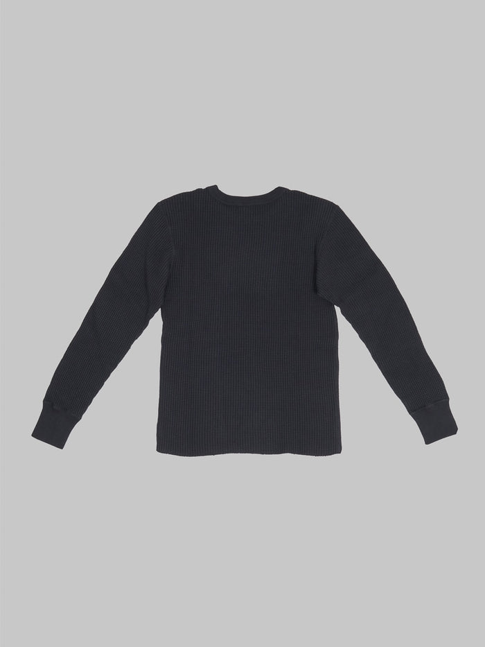 UES Thermal Big Waffle Tshirt black extra thick yarn