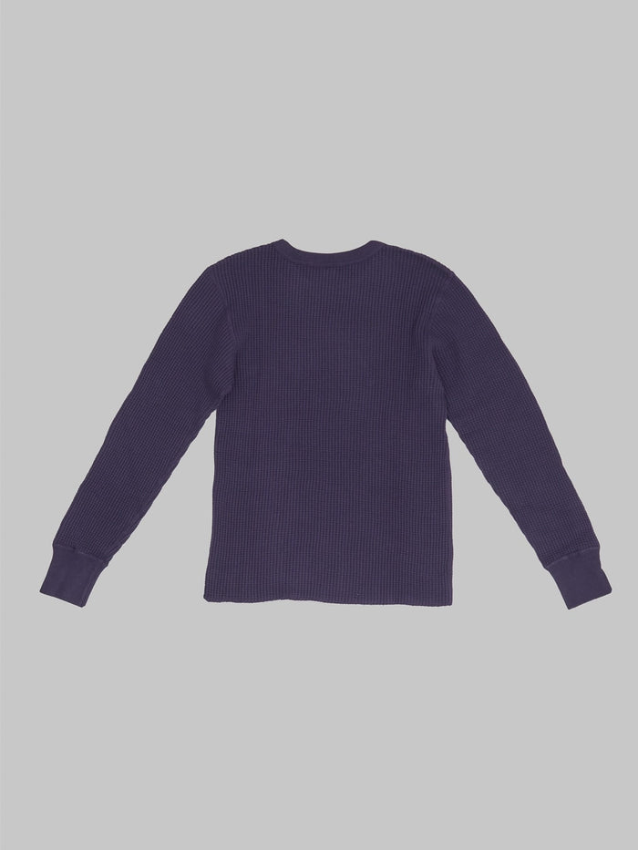 UES Thermal Big Waffle Tshirt Navy extra thick yarn