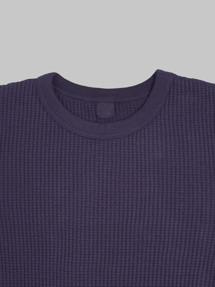 UES Thermal Big Waffle Tshirt Navy crewneck