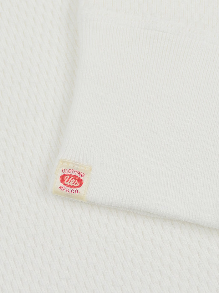 UES Thermal Big Waffle Tshirt white brand details