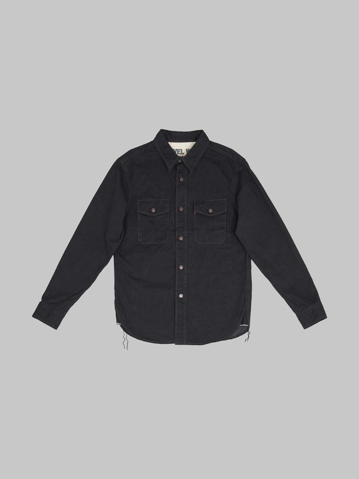 UES traveling shirt black front view