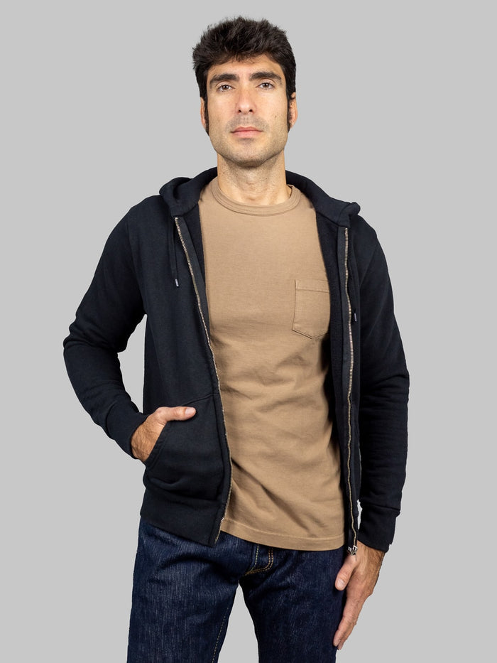 UES hoodie Zip Parka black look