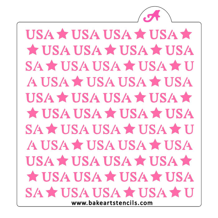 USA Stars Pattern Cookie Stencil bakeartstencil