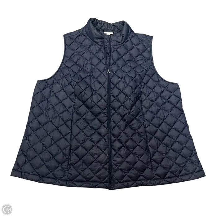 Vest Puffer & Quilted By J. Jill In Navy, Size: 3x