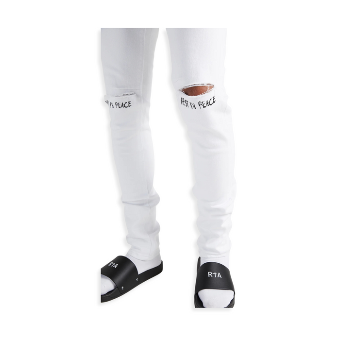 White Rest In peace Brynat skinny Jeans