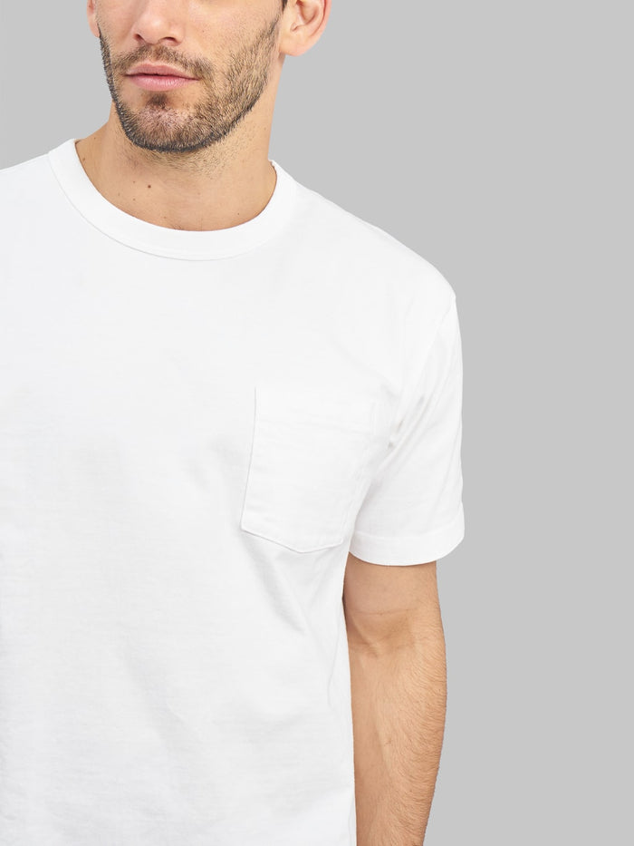 whitesville heavyweight pocket tshirt white  chest