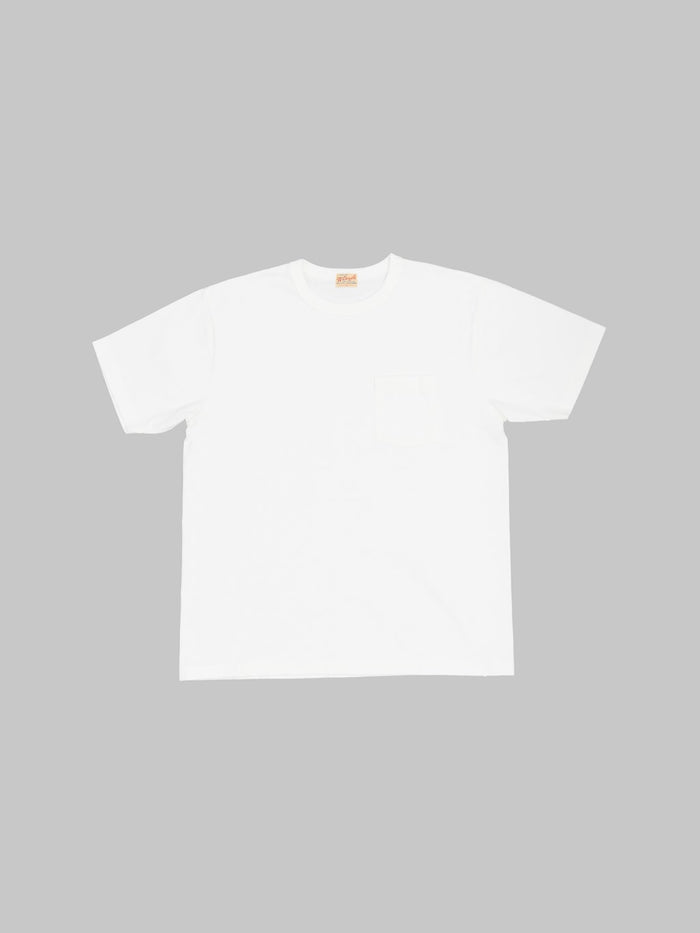whitesville heavyweight pocket tshirt white  front