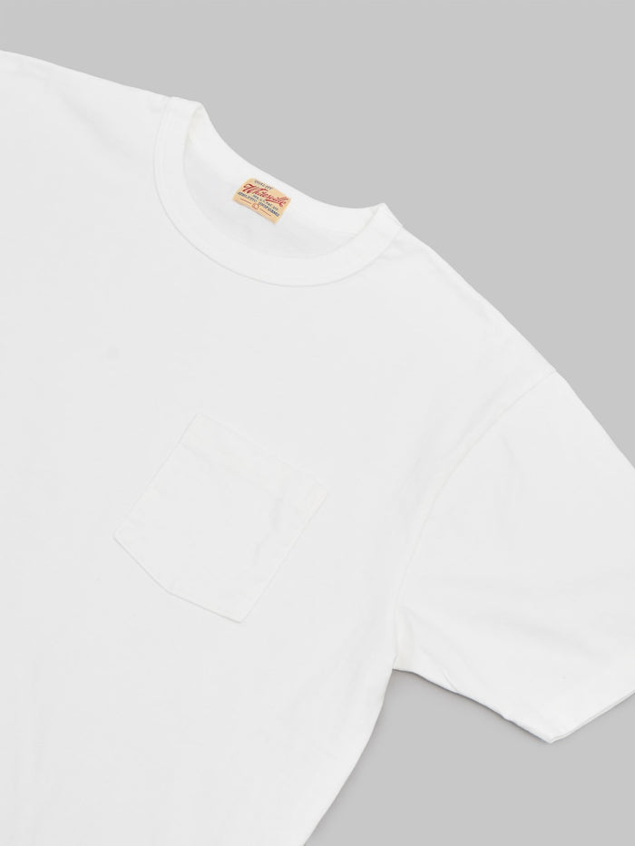 whitesville heavyweight pocket tshirt white  cotton fabric