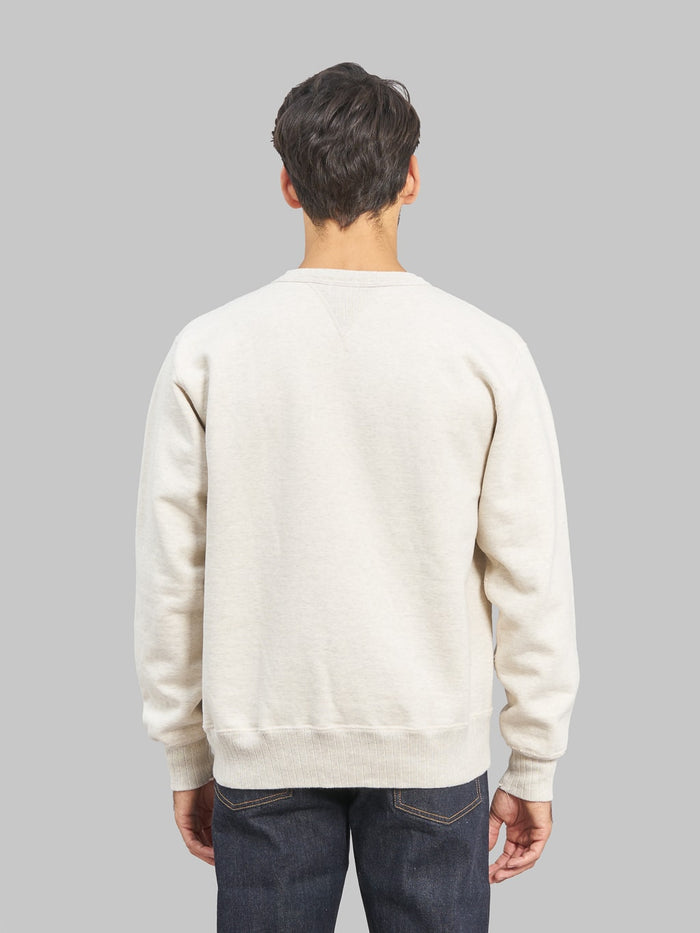 Whitesville Loopwheel Sweatshirt oatmeal  model back fit