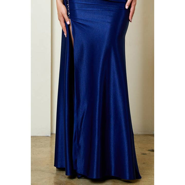 {Wholesale Strapless Bead Embellished Top Fitted Gown} - {} at {Linda Mariposa}