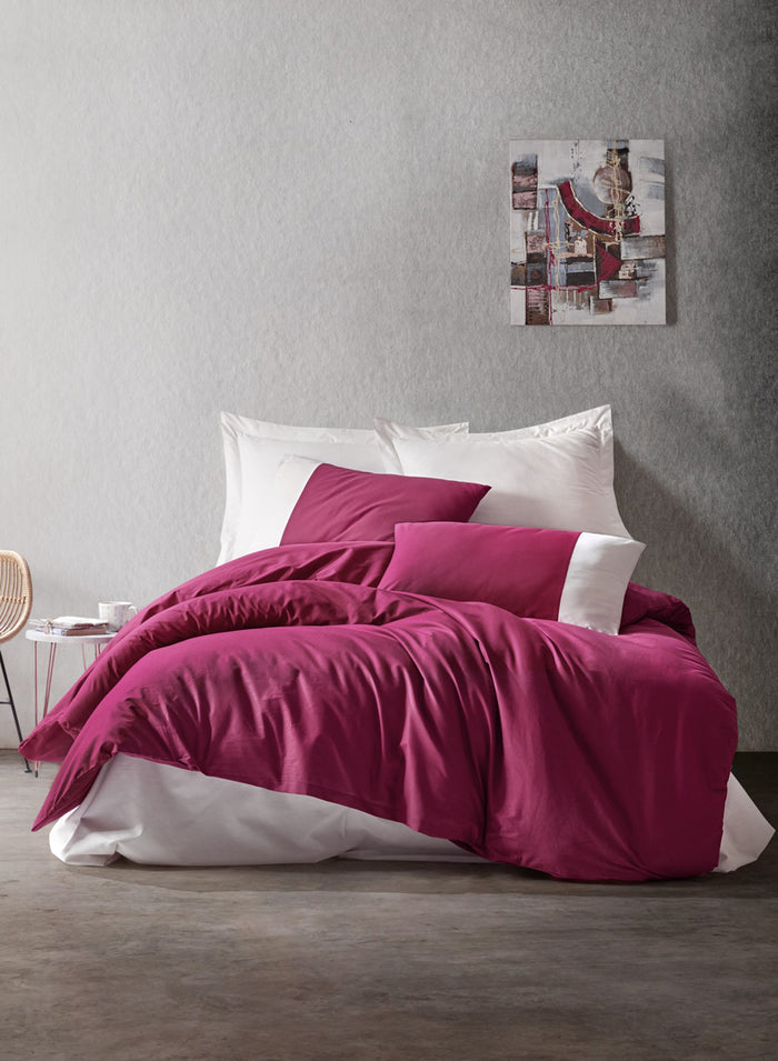 Wine Forever Duvet Cover Set | Claret