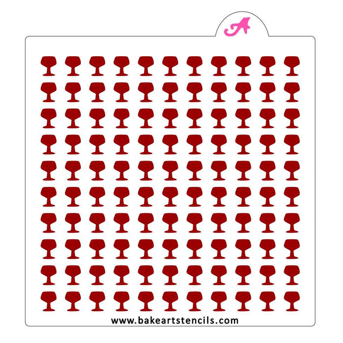 Copy of Martini Glass Sprinkles Stencil bakeartstencil